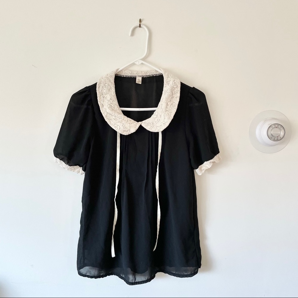 🛍3/$20 Statement Collar Waffle Blouse - Picture 8 of 8